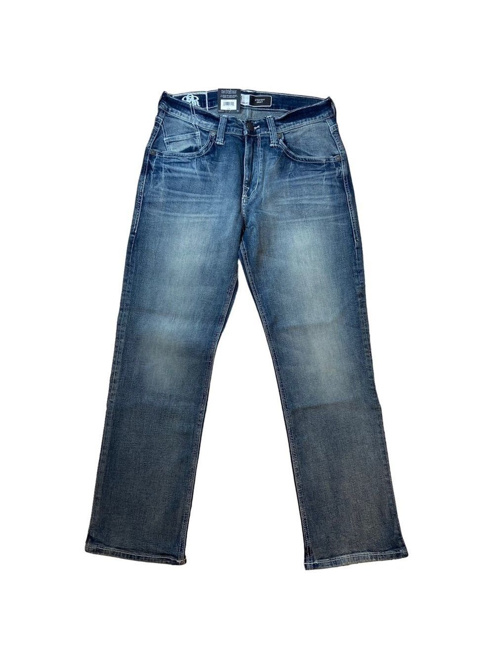 Rock & Republic men jeans straight hip and thigh straight leg stretch blue 30x30